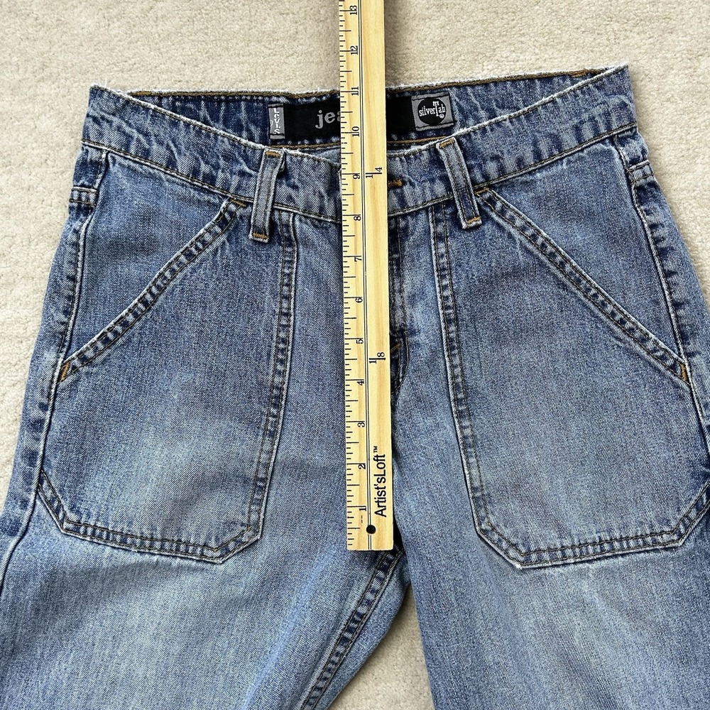 Vintage 90s Levis Silvertab Jeans Women's 3 Baggy Skater USA Carpenter Wide Leg - Picture 5 of 11